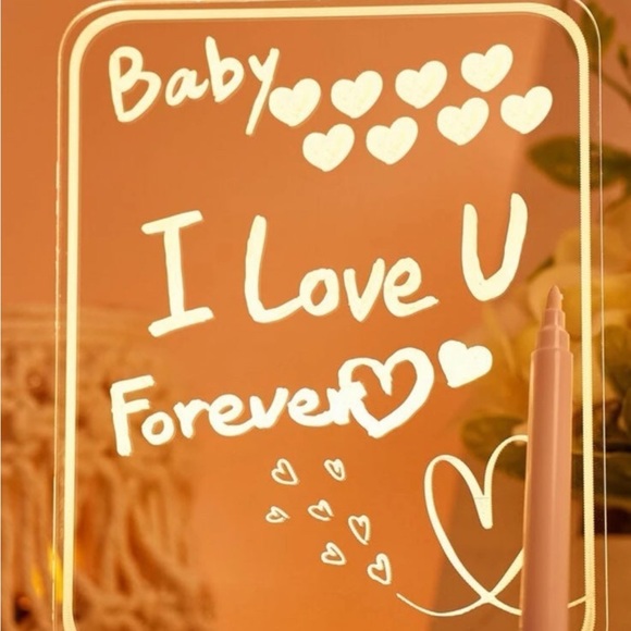 LED Writable Display Light Up Board with Marker- Home Decor Valentines Day Decor - Picture 3 of 11
